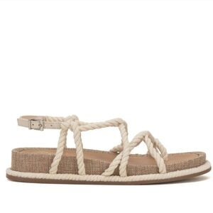 Vince Camuto Krubie Sandals Women's 10 Gladiator Flats Rope Twist Shoes